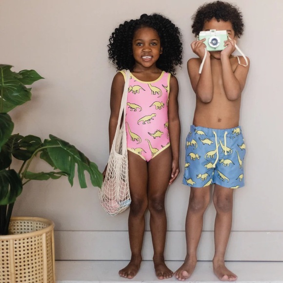 Taylor Joelle/ Rosie Beach Swimwear Boy’s Dino Shorts - Picture 3 of 6